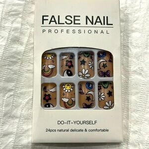 False nail professional do it yourself short square press‎ on nails 24 piece set